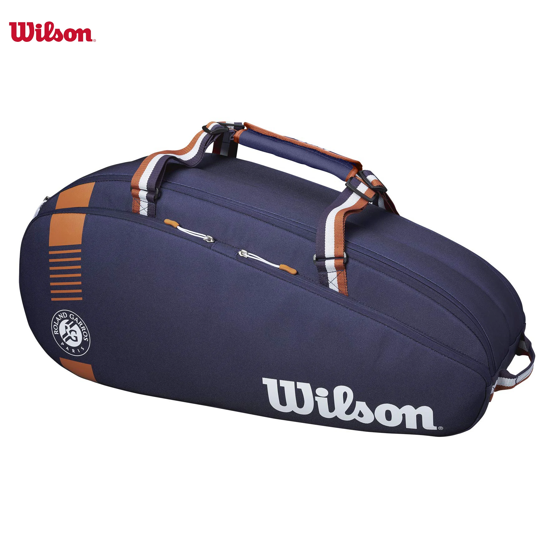 

Wilson Roland Garros Tour 2023 Design Tennis Bag Team 3-6 PK Navy Lightweight Tennis Racket Bag with Shoes Pocket WR8006701001