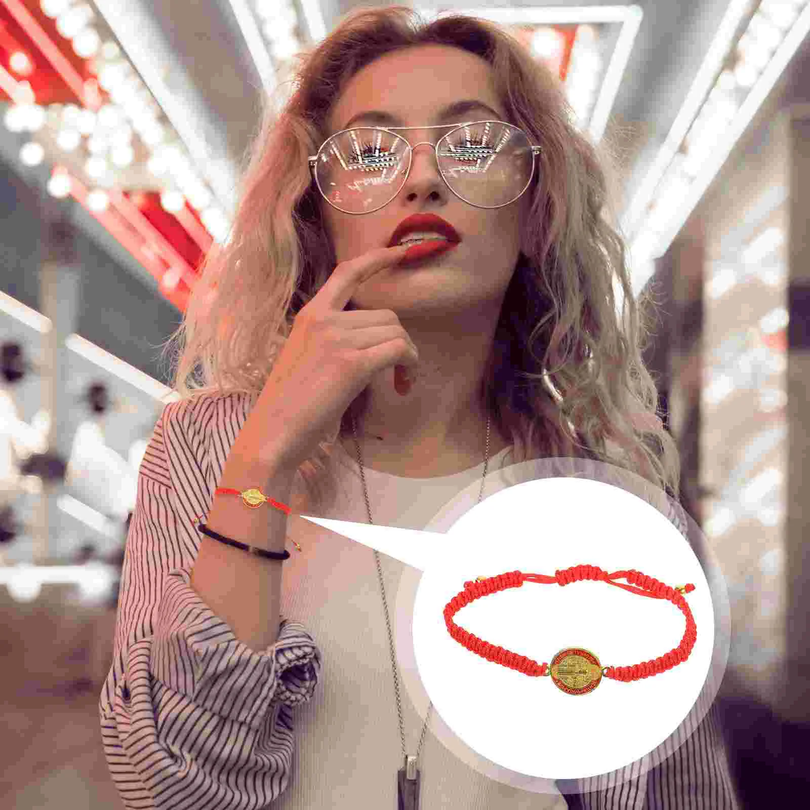 Catholic Bracelet Virgin Mary Saint Benedict Bracelet Red String Braided Bracelet Adjustable Religious Bracelet Men
Catholic Bracelet Virgin Mary Saint Benedict Bracelet Red String Braided Bracelet Adjustable Religious Bracelet Men