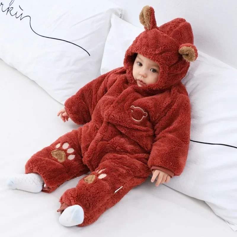 Newborn Baby Rompers Snowsuit Winter Thicken Warm Fleece Infant Boys Girls Bodysuit Clothing Kids Cute Bear Hooded Jumpsuits
Newborn Baby Rompers Snowsuit Winter Thicken Warm Fleece Infant Boys Girls Bodysuit Clothing Kids Cute Bear Hooded Jumpsuits