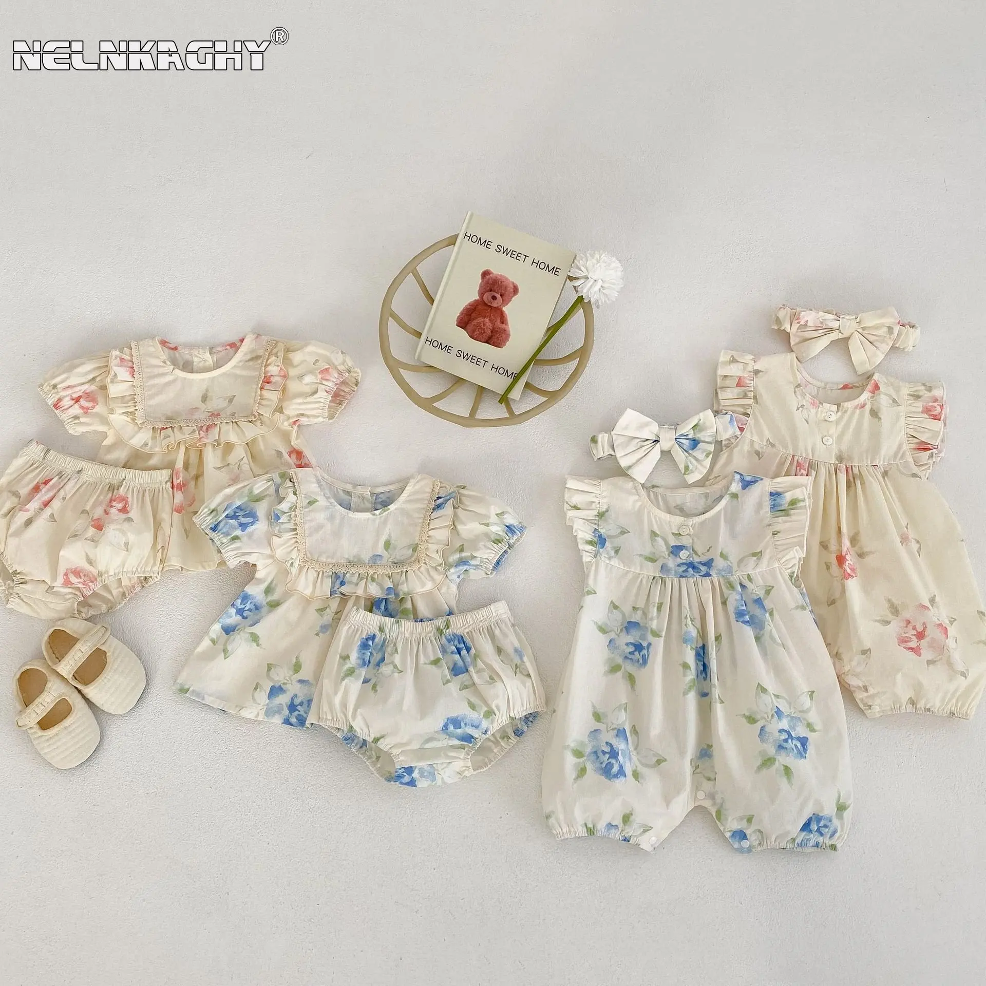 Sister and Me Summer Puff Sleeve Ruched Flower Top Tees+bottoms Shorts Kids Baby Girls Cotton Romper+headbands Princess Clothing
Sister and Me Summer Puff Sleeve Ruched Flower Top Tees+bottoms Shorts Kids Baby Girls Cotton Romper+headbands Princess Clothing