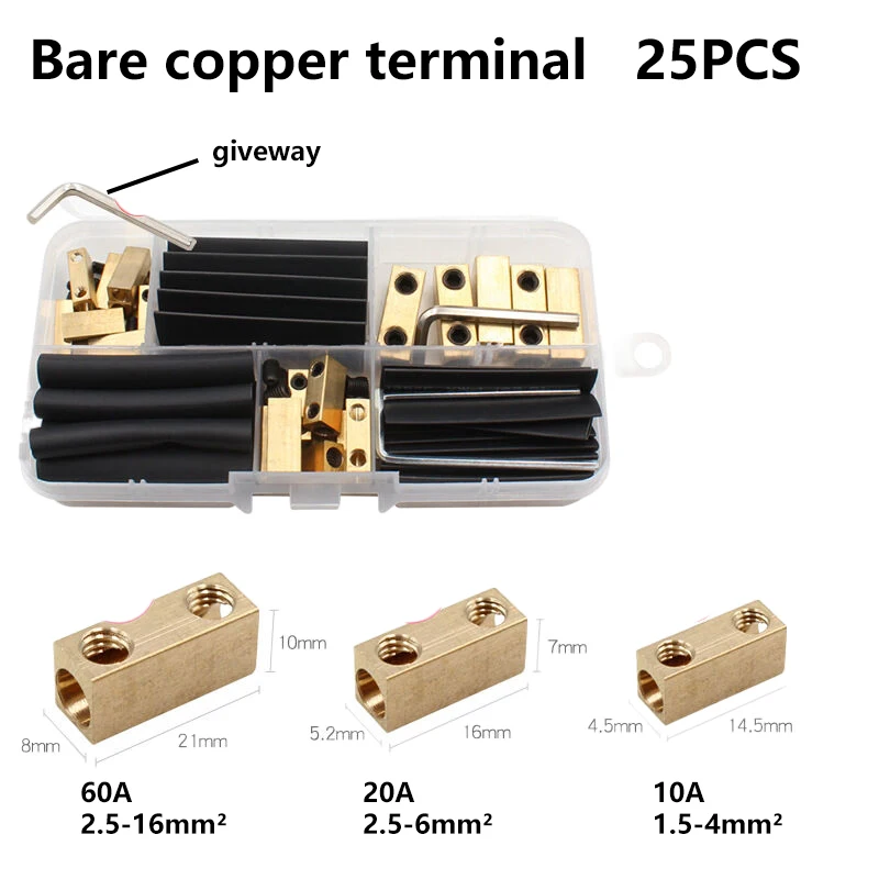 High Power Pure Copper Wiring Terminal Terminal Post Copper Aluminum Transition Connector 1-16 Square Wire Wiring Artifact
High Power Pure Copper Wiring Terminal Terminal Post Copper Aluminum Transition Connector 1-16 Square Wire Wiring Artifact