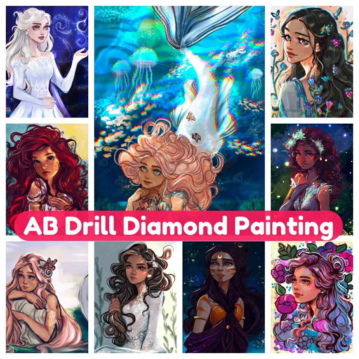 Mermaid Glir Diamond Embroidery DIY Full Drill Mosaic AB Diamond Painting Cross Stitch 5D Handmade Rhinestones Gift for Kids
Mermaid Glir Diamond Embroidery DIY Full Drill Mosaic AB Diamond Painting Cross Stitch 5D Handmade Rhinestones Gift for Kids