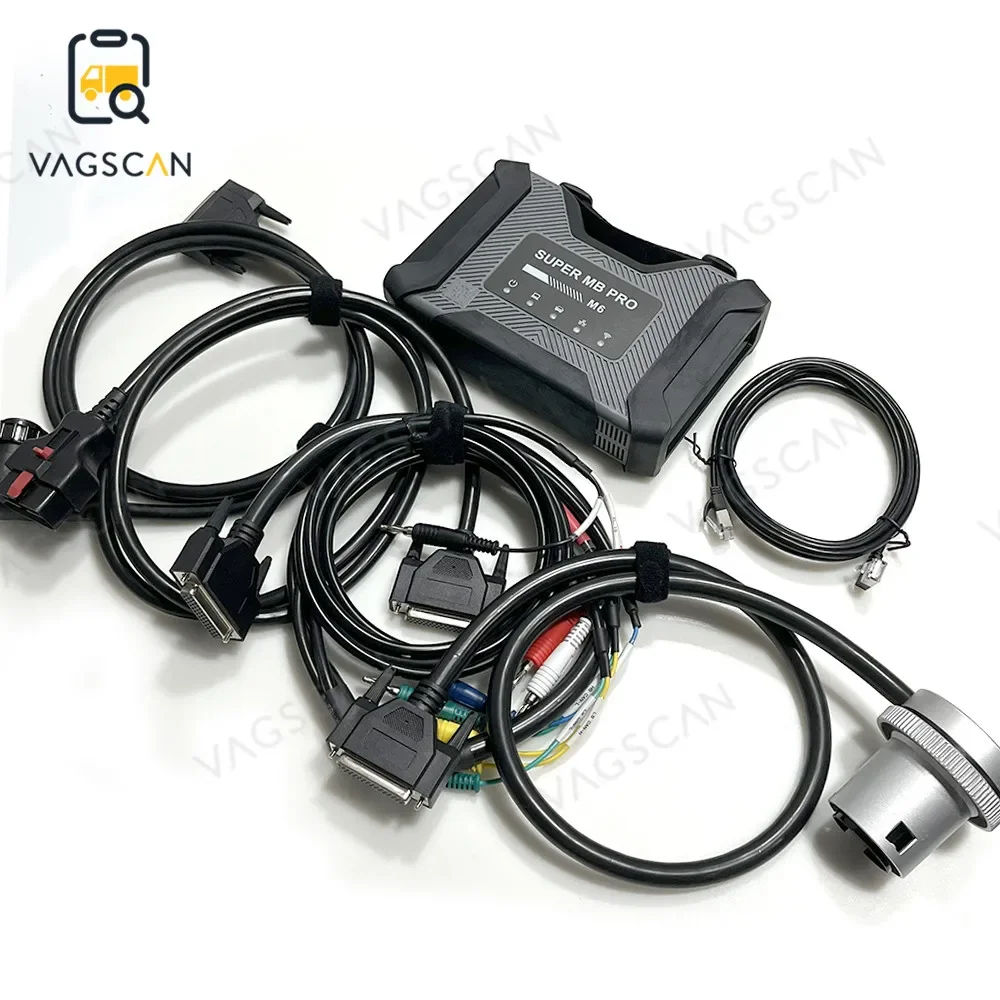 New for SUPER MB PRO M6 2022 Wireless Star Diagnosis Tool with Multiplexer + Lan Cable + OBD2 16pin Main Test Cable
New for SUPER MB PRO M6 2022 Wireless Star Diagnosis Tool with Multiplexer + Lan Cable + OBD2 16pin Main Test Cable