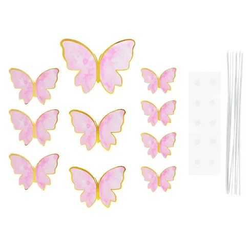 10pcs Butterfly Cake Topper Handmade Painted Cake Toppers for Wedding Birthday Party Baby Shower Happy Birthday Decoration
10pcs Butterfly Cake Topper Handmade Painted Cake Toppers for Wedding Birthday Party Baby Shower Happy Birthday Decoration