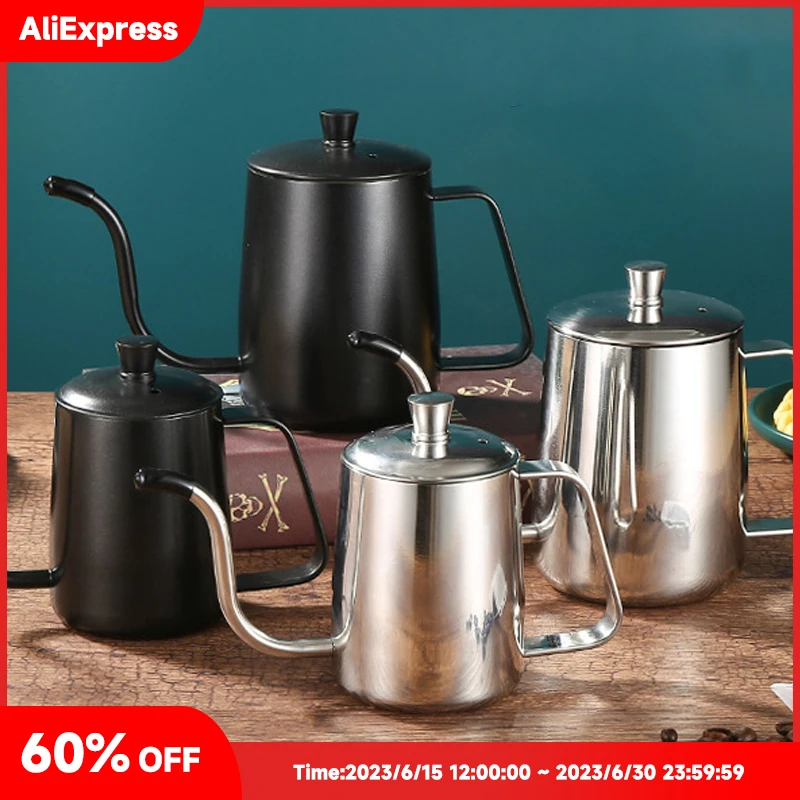 Coffee Pot Stainless Steel Food Grade Drip Non-Stick Coating Kettle Gooseneck Long Narrow Thin Mouth Spout Hand Punching Teapot
Coffee Pot Stainless Steel Food Grade Drip Non-Stick Coating Kettle Gooseneck Long Narrow Thin Mouth Spout Hand Punching Teapot