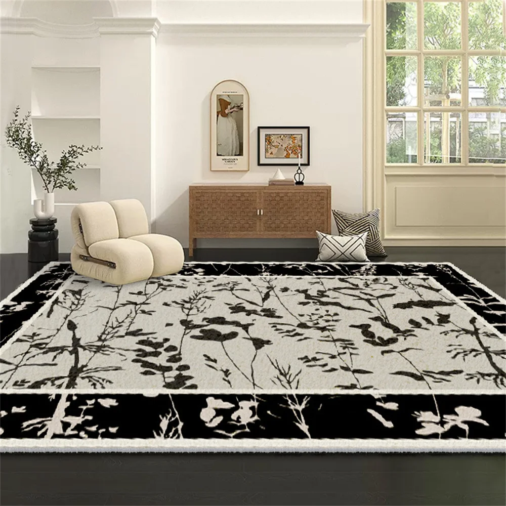 French Cream Style Carpet Cashmere Light Luxury and Luxury Feel Black and White Living Room Tea Table Rug Bed End Floor Mats
French Cream Style Carpet Cashmere Light Luxury and Luxury Feel Black and White Living Room Tea Table Rug Bed End Floor Mats