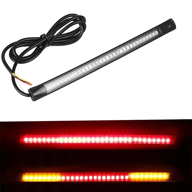 Led Lights for Motorcycle 49/48SMD Motorbike Accessories Universal LED Brake Light Decorative Dual-colour Bar Turn Signal Light
Led Lights for Motorcycle 49/48SMD Motorbike Accessories Universal LED Brake Light Decorative Dual-colour Bar Turn Signal Light