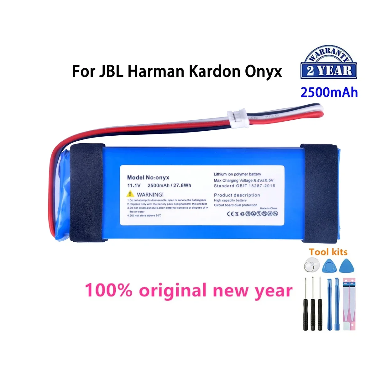 Original PR-633496 2500mAh Onyx Speaker Replacement Battery For Harman Kardon Onyx Li-polymer Batteries + Tools
Original PR-633496 2500mAh Onyx Speaker Replacement Battery For Harman Kardon Onyx Li-polymer Batteries + Tools