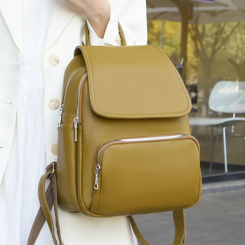 

Женский рюкзак 2024, высококачественные женские рюкзаки из мягкой кожи, модные дорожные сумки для девочек-подростков, роскошные дизайнерские рюкзаки