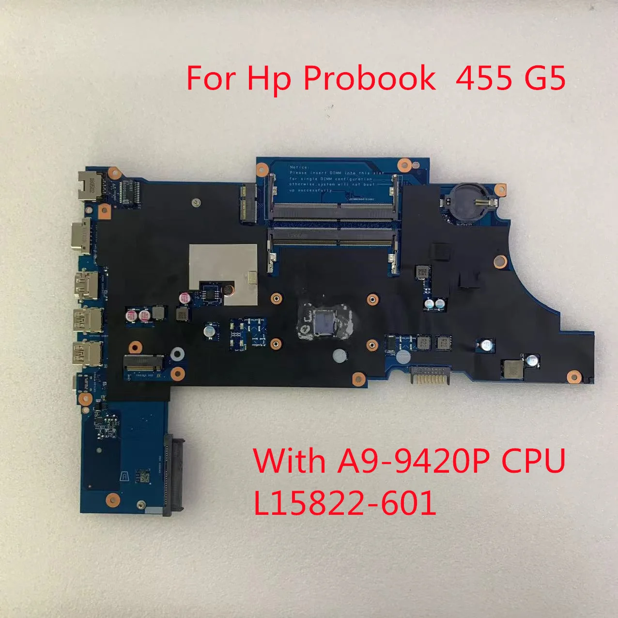 Для HP Probok 455 G5 материнская плата с A9-9420P CPU L15822-601 DAX9AAMB6E0 протестирована хорошо
Для HP Probok 455 G5 материнская плата с A9-9420P CPU L15822-601 DAX9AAMB6E0 протестирована хорошо