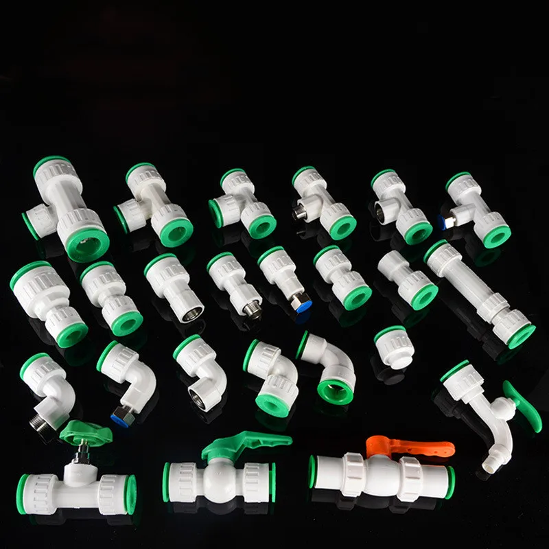 PPR Pipe Fittings Quick Connectors 20 25 32mm Straight Plug Connect Valve Hot and Cold Faucet Hose Joint Bathroom Plumbing Parts
PPR Pipe Fittings Quick Connectors 20 25 32mm Straight Plug Connect Valve Hot and Cold Faucet Hose Joint Bathroom Plumbing Parts
