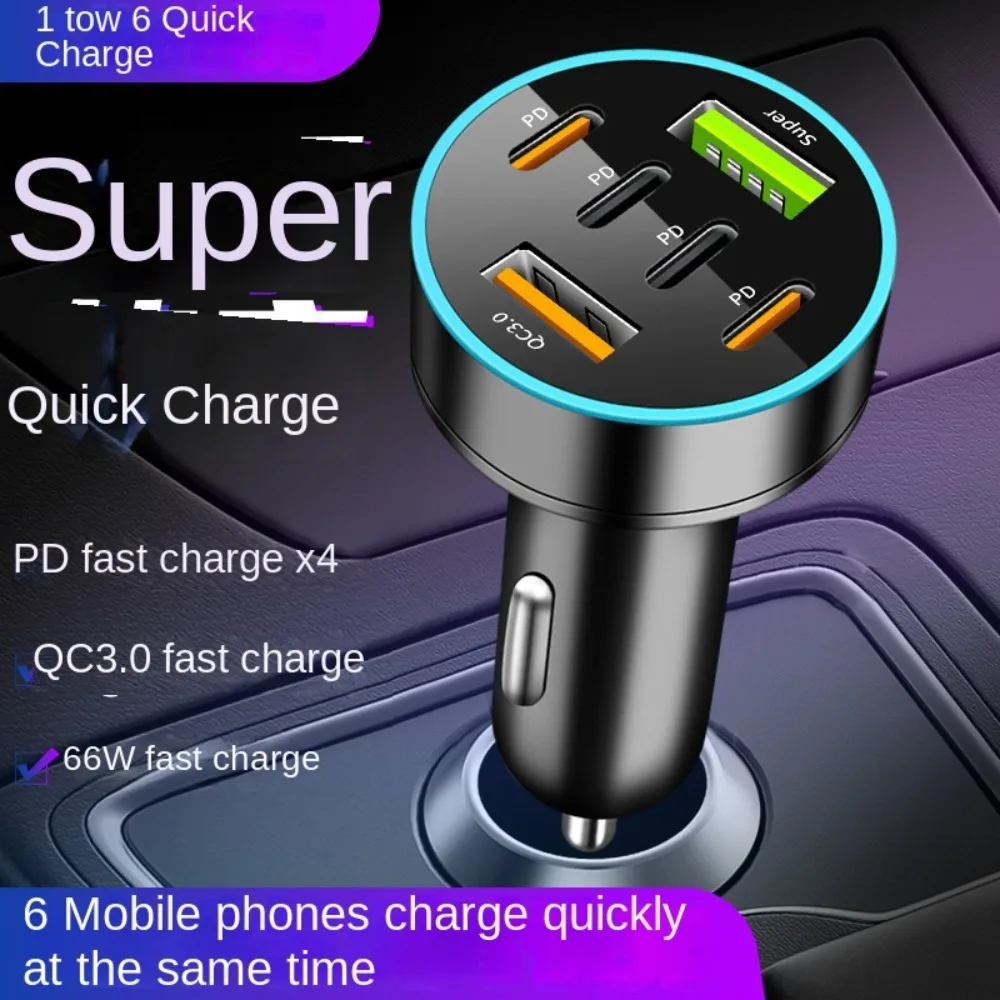 New Digital Display Car With 4usb Car Charger 66w Fast Charging Charging Car Adapter PD Head Phone Mobile Mobile Phone
New Digital Display Car With 4usb Car Charger 66w Fast Charging Charging Car Adapter PD Head Phone Mobile Mobile Phone