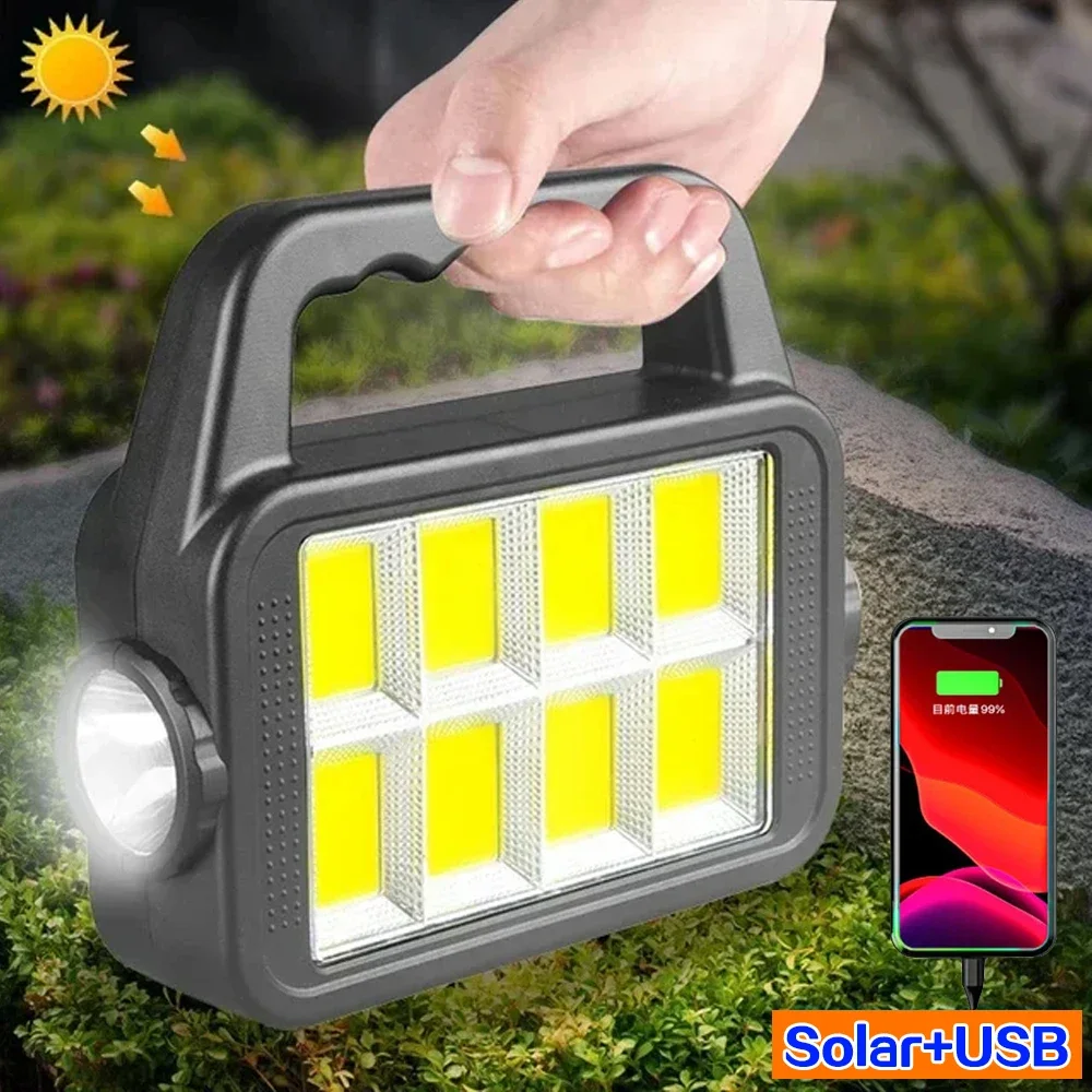 Portable Solar Searchlight USB Rechargeable COB Work Light Outdoor Camping Lantern 7Modes Power Bank Floodlight Torch Spotlight
Portable Solar Searchlight USB Rechargeable COB Work Light Outdoor Camping Lantern 7Modes Power Bank Floodlight Torch Spotlight