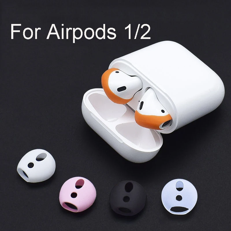 

1pair=2pcs For Apple Airpods 1 2 Anti-Lost Silicone Sleeve Wireless Bluetooth Headset Case Ultra-Thin Non-Slip Ear Covers Caps