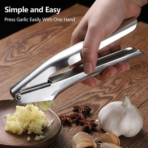 Garlic Press, 304 Stainless Steel Garlic Crusher, Rust Proof, Heavy Duty Garlic Mincer With Square Hole, Kitchen Tools
Garlic Press, 304 Stainless Steel Garlic Crusher, Rust Proof, Heavy Duty Garlic Mincer With Square Hole, Kitchen Tools