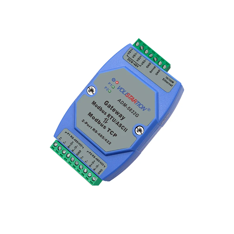 ADM-5832G Industrial 2-Port Modbus Gateway Server RTU/ASCII to Modbus TCP Support PLC Serial Port
ADM-5832G Industrial 2-Port Modbus Gateway Server RTU/ASCII to Modbus TCP Support PLC Serial Port