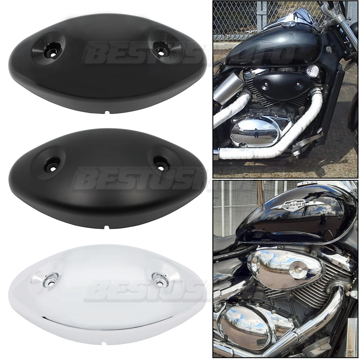 

Motorcycle ABS Plastic Air Cleaner Filter Cover For Suzuki Boulevard Intruder VL800 C50 2001 2002 2003 2004 2005 2006 2007 2008