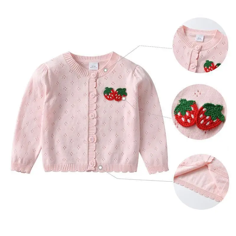 Baby Sweater New Women's Treasure Long Sleeve Pure Cotton Knitting Cardigan Strawberry Princess Infant Sweater
Baby Sweater New Women's Treasure Long Sleeve Pure Cotton Knitting Cardigan Strawberry Princess Infant Sweater