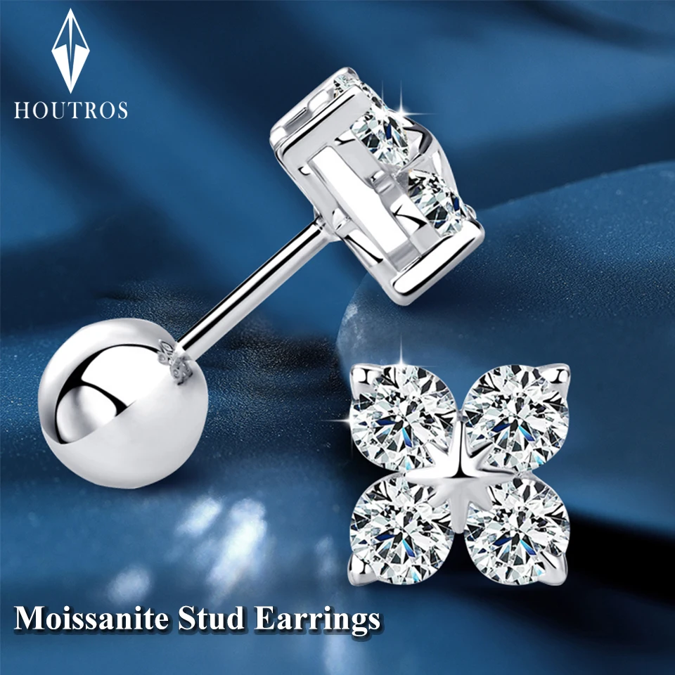 3mm Moissanite Stud Earrings for Women Fourleaf Clover Diamond Earring 925 Sterling Silver Plated 18k Gold Wedding Party Jewelry
3mm Moissanite Stud Earrings for Women Fourleaf Clover Diamond Earring 925 Sterling Silver Plated 18k Gold Wedding Party Jewelry