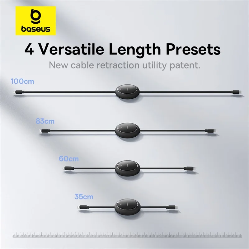 Bas192.- Câble USB de type C rétractable, charge rapide, données, fil PD 20W, iPhone 14 13 12 Pro Max iPad Macbook 4