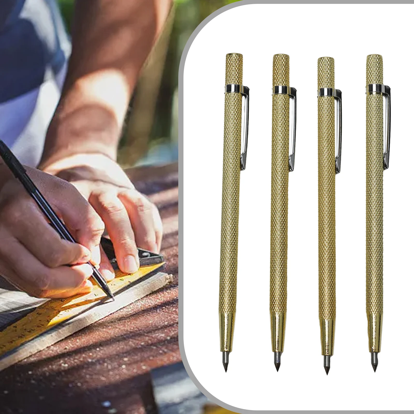 4PCS Alloy Scribe Pen Carbide Scriber Pen Metal Wood Glass Tile Cutting Marker Pencil Metalworking Woodworking Hand Tools
4PCS Alloy Scribe Pen Carbide Scriber Pen Metal Wood Glass Tile Cutting Marker Pencil Metalworking Woodworking Hand Tools