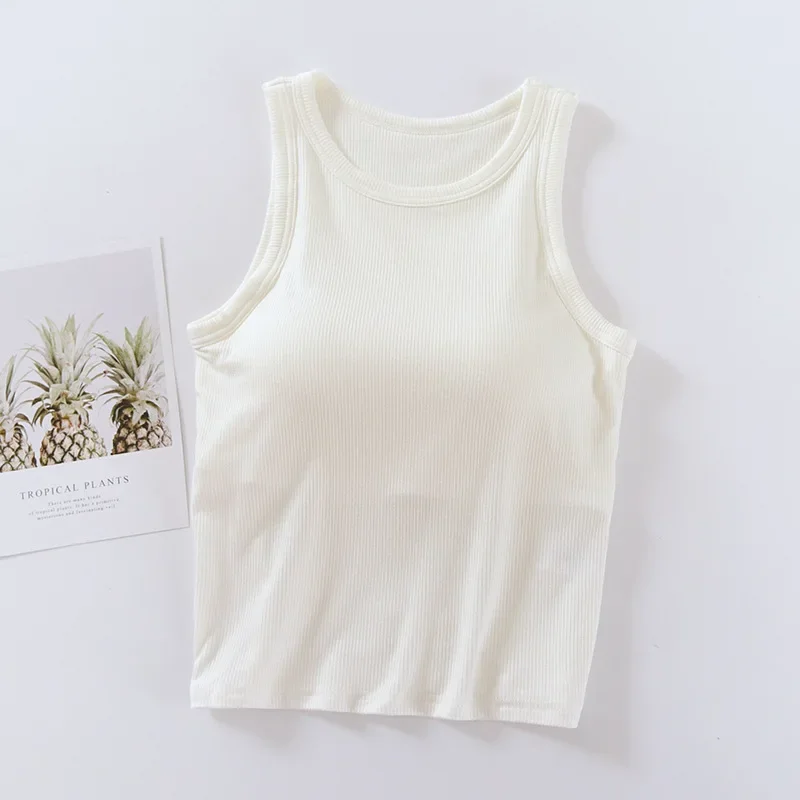 Modal Ribbed Camisole with Padded Bust Women Sleeveless Undershirt Summer Casual Solid Color Outerwear Base Layer Tops
Modal Ribbed Camisole with Padded Bust Women Sleeveless Undershirt Summer Casual Solid Color Outerwear Base Layer Tops
