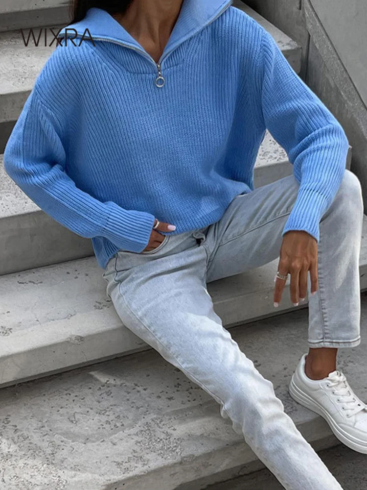 Wixra Women Stylish Loose Sweater Turn Down Collar Pullovers Loose Jumper Hot Casual Tops New 2022 Autumn Winter
Wixra Women Stylish Loose Sweater Turn Down Collar Pullovers Loose Jumper Hot Casual Tops New 2022 Autumn Winter