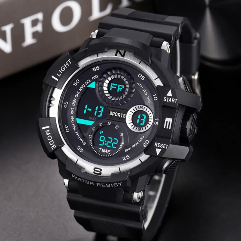 Fashion Student Military Electronic Watch Luxury Teenagers Sports Large Dial G Luminous Shockproof Mens Digital Wristwatch
Fashion Student Military Electronic Watch Luxury Teenagers Sports Large Dial G Luminous Shockproof Mens Digital Wristwatch