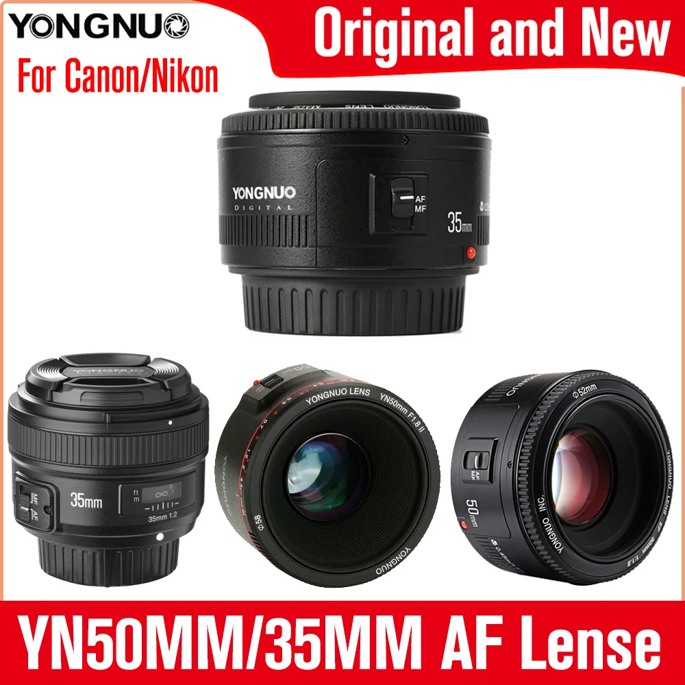 

YONGNUO YN35mm F2.0 F2N Lens,YN50mm Lens for Nikon F Mount D7100 D3200 D3300 D3100 D5100 D90 DSLR Camera,for Canon DSLR Camera