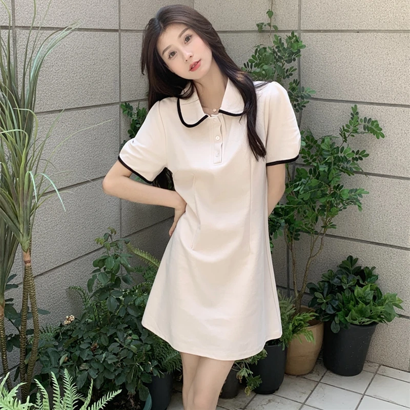 2023 New Dress Korean Design Sense Polo Neck Waist Slim Contrast Color Fashion Free Shipping
2023 New Dress Korean Design Sense Polo Neck Waist Slim Contrast Color Fashion Free Shipping