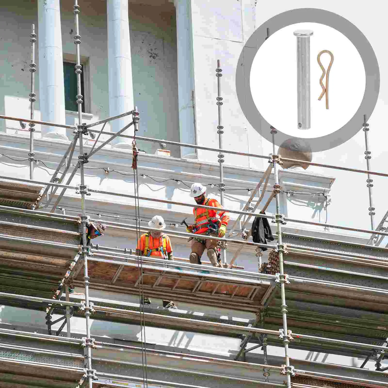 10 Pcs Fixing Pin Scaffolding Part Equipment Spring Retainer Accessory Q235 Steel Coupling with Clip Locking for 
10 Pcs Fixing Pin Scaffolding Part Equipment Spring Retainer Accessory Q235 Steel Coupling with Clip Locking for