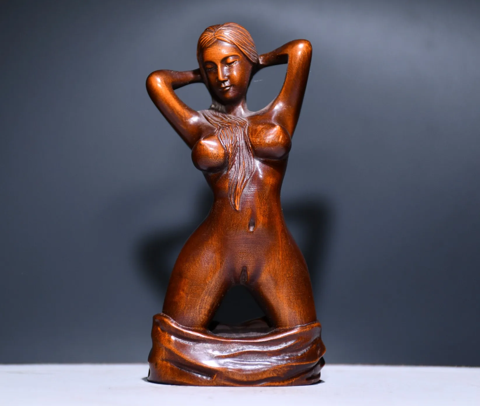 5"Tibetan Temple Collection Old Boxwood Concubine out of the bath lady figure Beauty office ornament Town house Exorcism
5"Tibetan Temple Collection Old Boxwood Concubine out of the bath lady figure Beauty office ornament Town house Exorcism