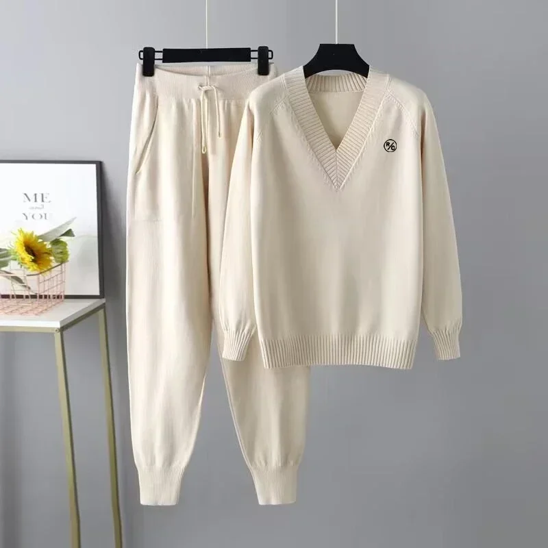 Winter edc Golf Clothing Sweater Two Pieces Sets Ladies Long Sleeves Pullovers jackets+Elastic Long Pants Wear Knitted Suits
Winter edc Golf Clothing Sweater Two Pieces Sets Ladies Long Sleeves Pullovers jackets+Elastic Long Pants Wear Knitted Suits