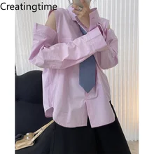 Creatingtime 2022 Spring Autumn New Japanese Women's Solid Color Lapel Long Sleeve Single Breasted Hollow Out Loose Shirt GA131
Creatingtime 2022 Spring Autumn New Japanese Women's Solid Color Lapel Long Sleeve Single Breasted Hollow Out Loose Shirt GA131