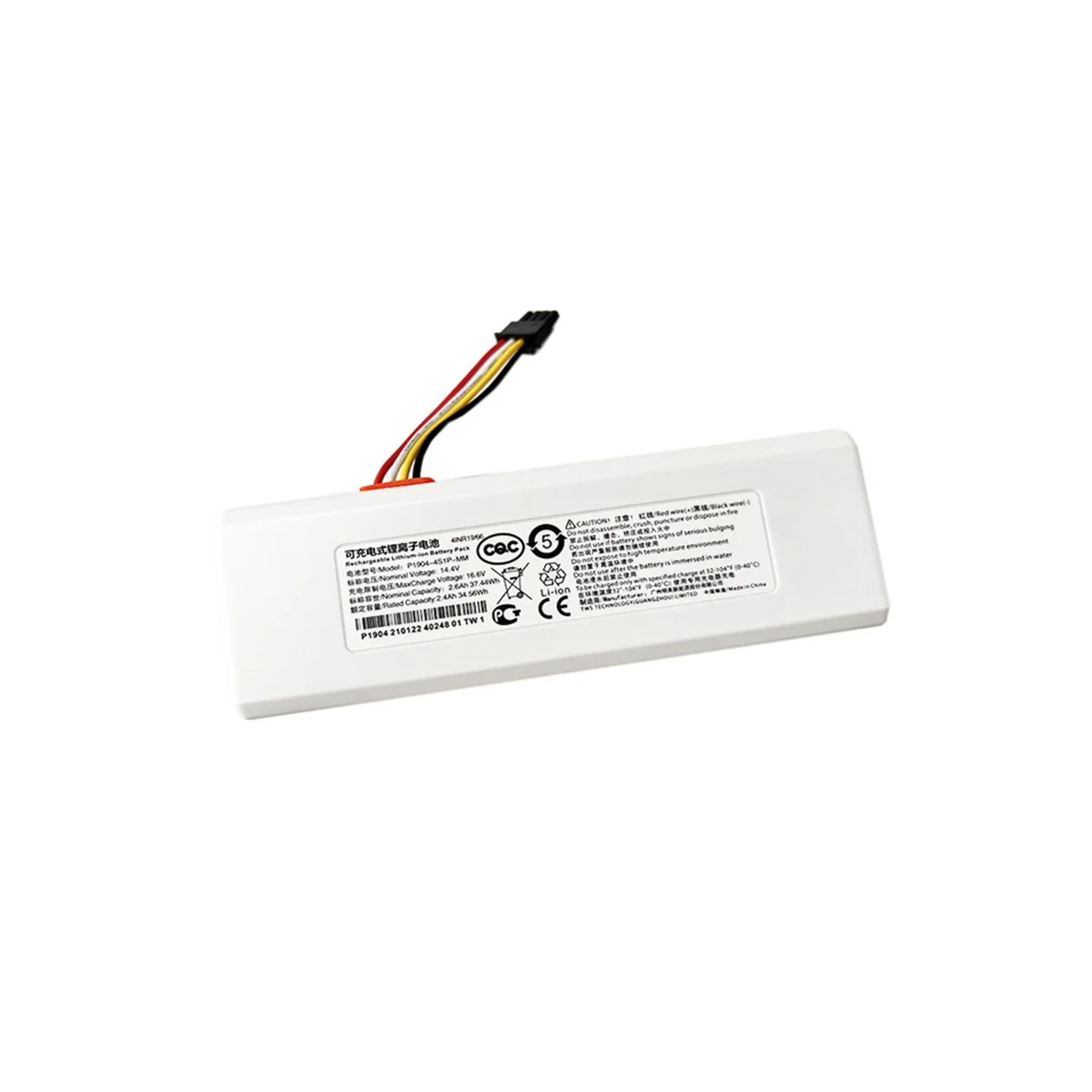 Новый аккумулятор для робота-пылесоса Xiaomi Mijia 1C STYTJ01ZHM 14,4 В 2600 мАч, аксессуары, запчасти
Новый аккумулятор для робота-пылесоса Xiaomi Mijia 1C STYTJ01ZHM 14,4 В 2600 мАч, аксессуары, запчасти