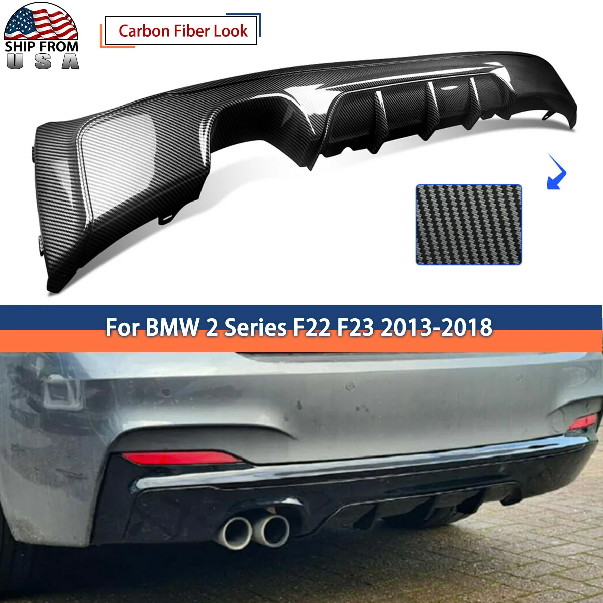 Задний диффузор MagicKit для BMW 2 серии F22 F23 M Sport Performance Coupe Carbon Look 14 +
Задний диффузор MagicKit для BMW 2 серии F22 F23 M Sport Performance Coupe Carbon Look 14 +
