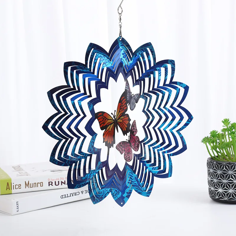 Butterfly Rotating Wind Spinner Garden Decoration Outdoor Hanging Mirror Colorful Stainless Steel 9 Inch 3D Rotating Wind Chime
Butterfly Rotating Wind Spinner Garden Decoration Outdoor Hanging Mirror Colorful Stainless Steel 9 Inch 3D Rotating Wind Chime