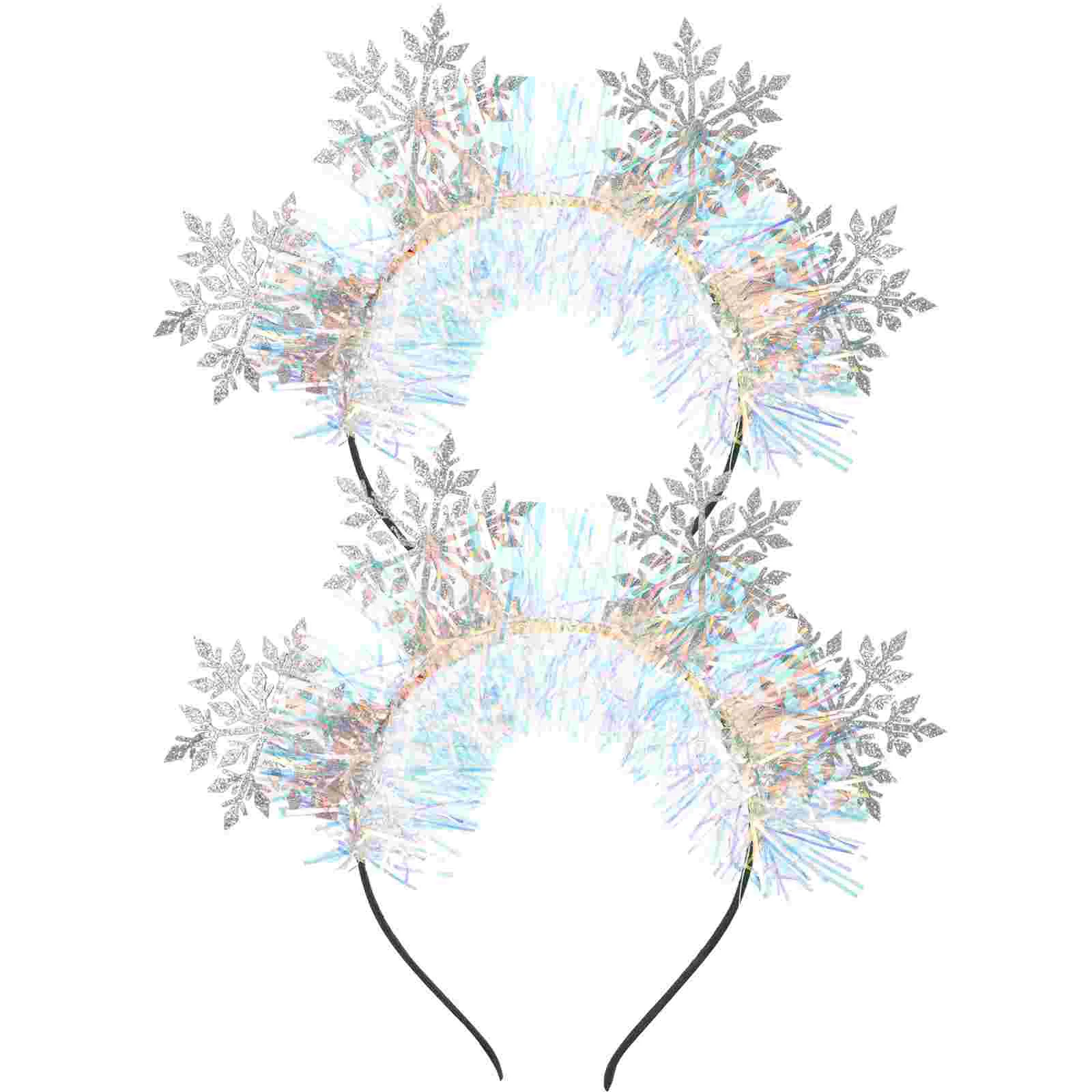 

Snowflake Headband Christmas Headdress Christmas Headband Hair Ornament Holiday Party Favor Decor Snowflake Hair Hoop