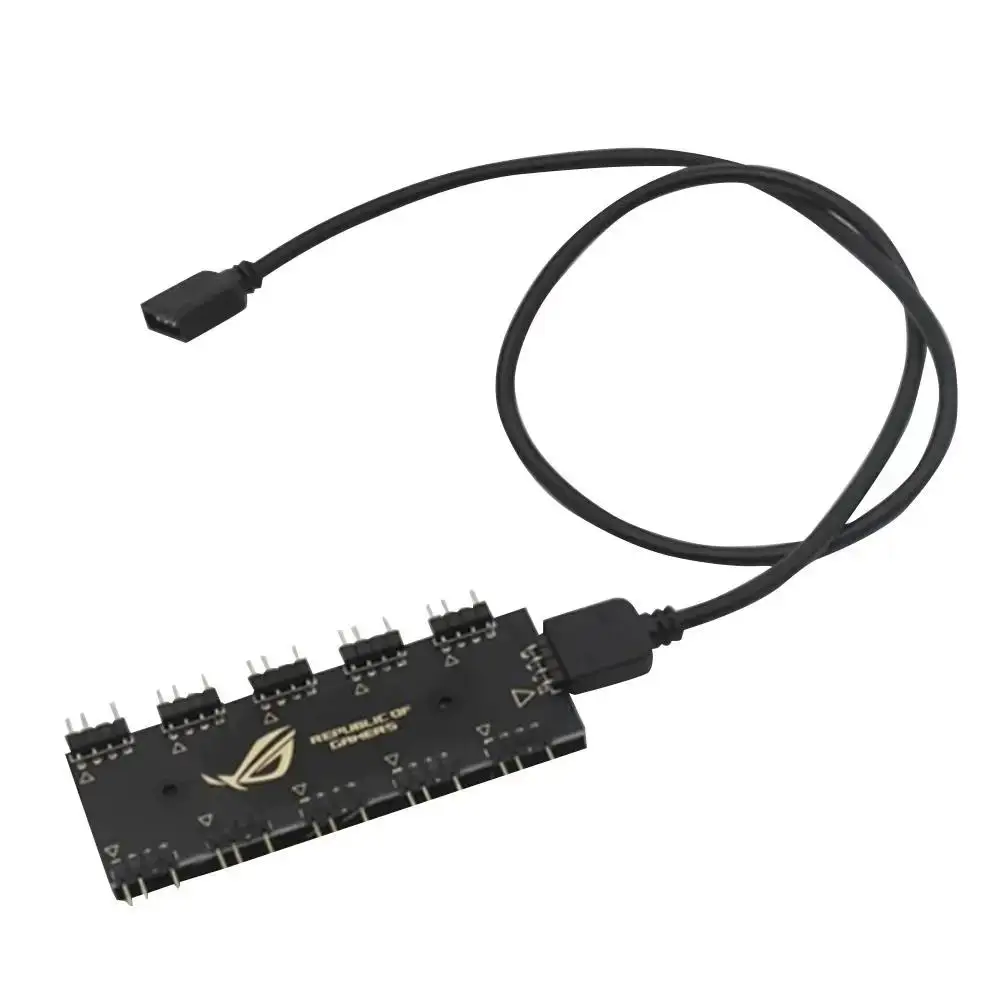 Motherboard RGB Synchronization HUB Splitter Extension Cable For ASUS GIGABYTE AURA RGB Fan Light 1 to 10 Port 5V 3Pin/12V 4Pin
Motherboard RGB Synchronization HUB Splitter Extension Cable For ASUS GIGABYTE AURA RGB Fan Light 1 to 10 Port 5V 3Pin/12V 4Pin