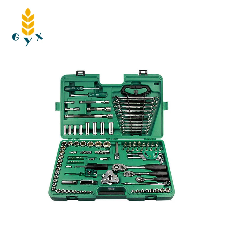 121 sets of auto repair toolbox Combination set socket ratchet wrench Special tools and multi-function
121 sets of auto repair toolbox Combination set socket ratchet wrench Special tools and multi-function