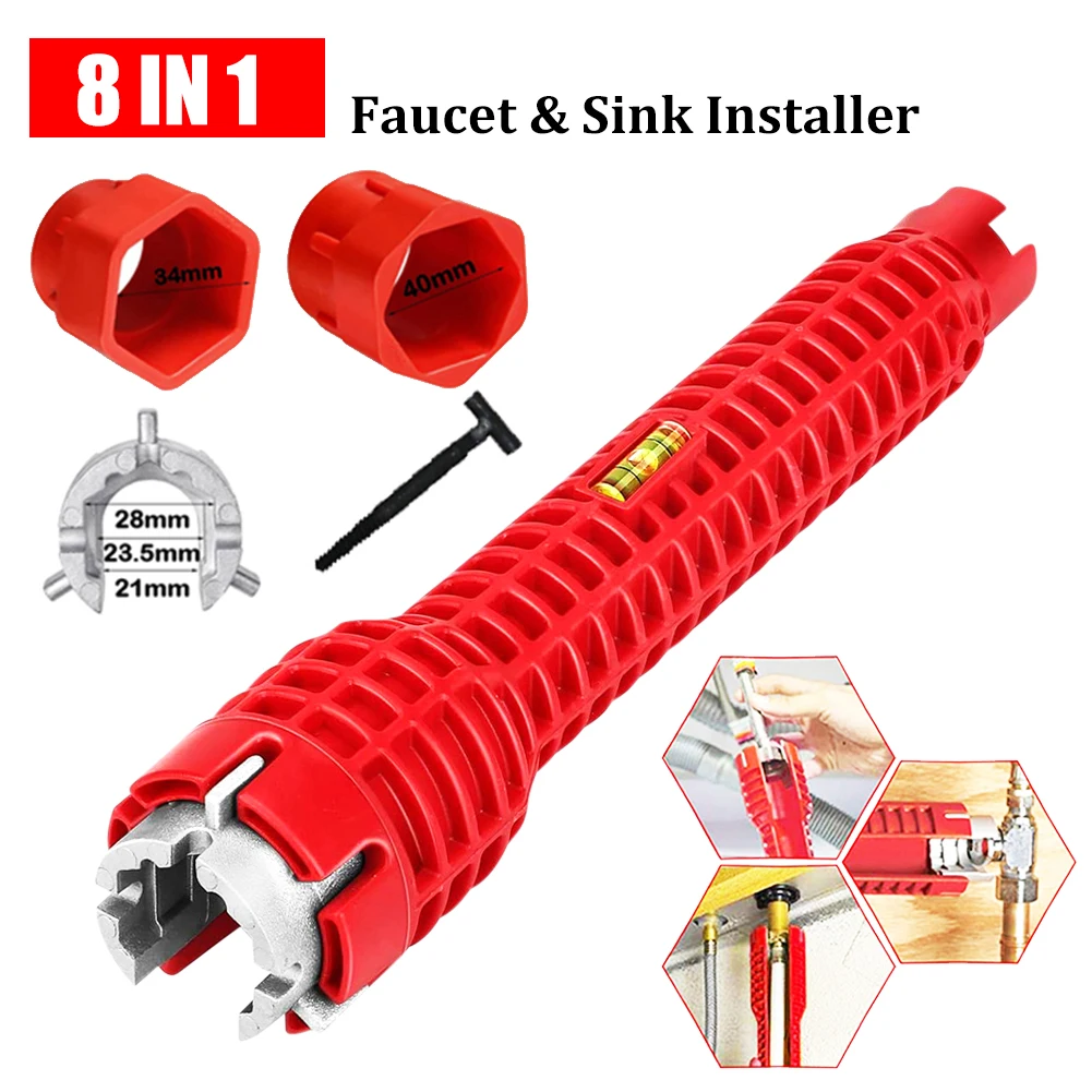 8 In 1 Multifunction Sink Faucet Wrench Mechanical workshop Hand tools Double Head Repair Wrench Water Heater Plumbing Bathroom
8 In 1 Multifunction Sink Faucet Wrench Mechanical workshop Hand tools Double Head Repair Wrench Water Heater Plumbing Bathroom