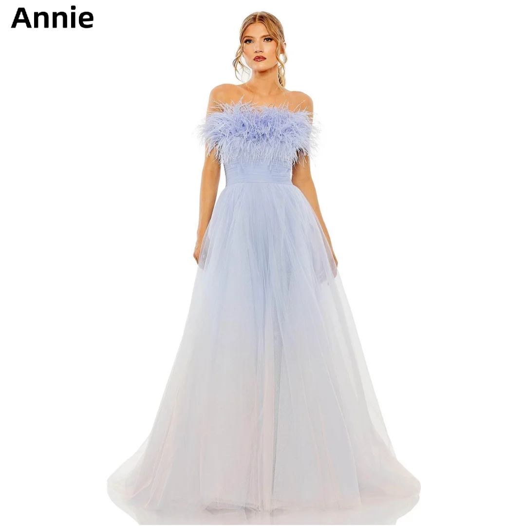 Annie Feather Strapless ثوب الكرة Tulle Ombre Prom Dressess 2023 A-Line Ladies Robe Prom Dress Custom Evening Dress
Annie Feather Strapless ثوب الكرة Tulle Ombre Prom Dressess 2023 A-Line Ladies Robe Prom Dress Custom Evening Dress