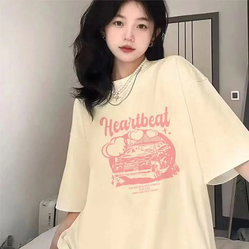 100 pure cotton 2024 T shirt short sleeved summer new student loose versatile half sleeved top ins printed t shirt top clothes
100 pure cotton 2024 T shirt short sleeved summer new student loose versatile half sleeved top ins printed t shirt top clothes