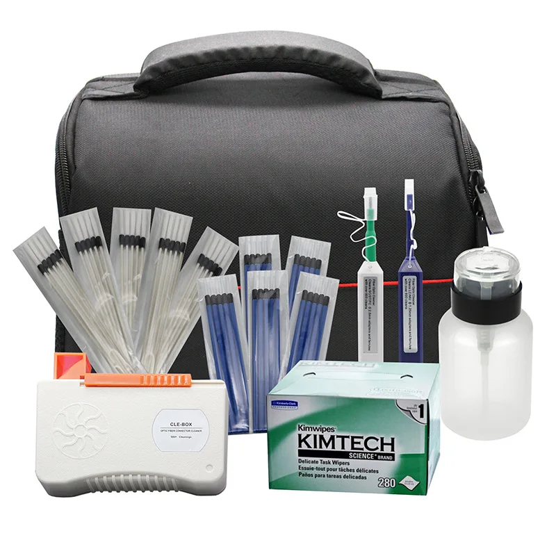 Multiin-one Optical Fiber Cleaning Box Optical Fiber Cleaning Tools Kit Cotton Swab Alcohol Bottle Fiber Cleaning Pen Tool
Multiin-one Optical Fiber Cleaning Box Optical Fiber Cleaning Tools Kit Cotton Swab Alcohol Bottle Fiber Cleaning Pen Tool