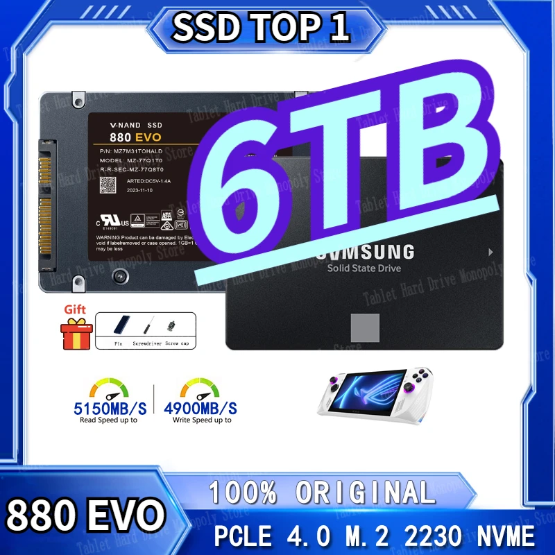 Original Brand SSD 870 EVO 1TB 2TB 4TB 8TB Internal SSD HDD Hard Drive SATA 3 2.5 Inch Laptop Desktop Computer MLC Disco Duro
Original Brand SSD 870 EVO 1TB 2TB 4TB 8TB Internal SSD HDD Hard Drive SATA 3 2.5 Inch Laptop Desktop Computer MLC Disco Duro