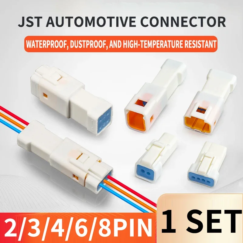 2P 3P 4P 6P 8P Waterproof Wire Connector Plug Male And Female Socket JST Electrical Connectors
2P 3P 4P 6P 8P Waterproof Wire Connector Plug Male And Female Socket JST Electrical Connectors