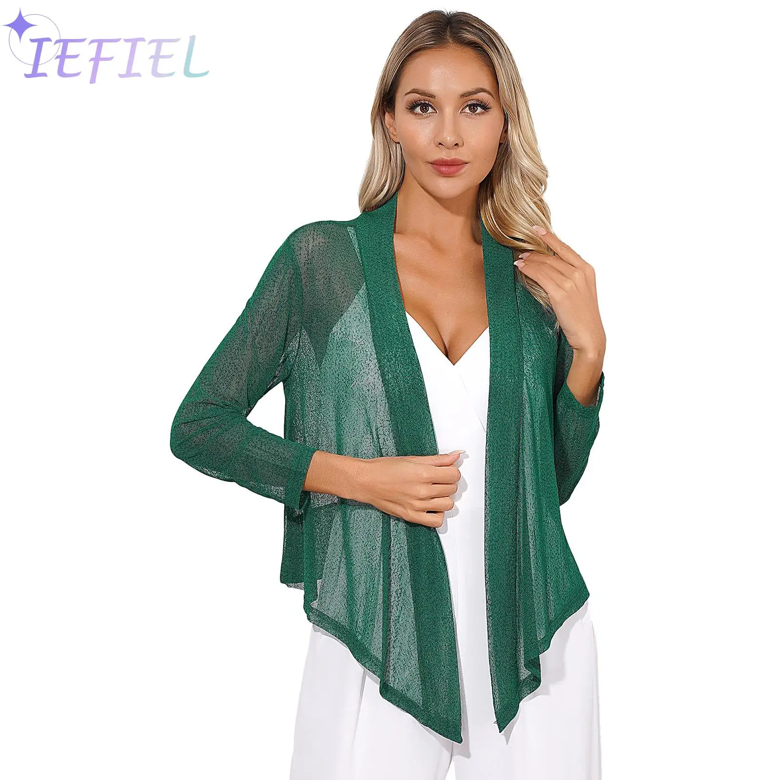 Women Sheer Shawl Wrap Long Sleeve Outerwear Jacket Coat Lightweight Open Front Cover Ups Bolero Tops Wedding Party Accessories
Women Sheer Shawl Wrap Long Sleeve Outerwear Jacket Coat Lightweight Open Front Cover Ups Bolero Tops Wedding Party Accessories