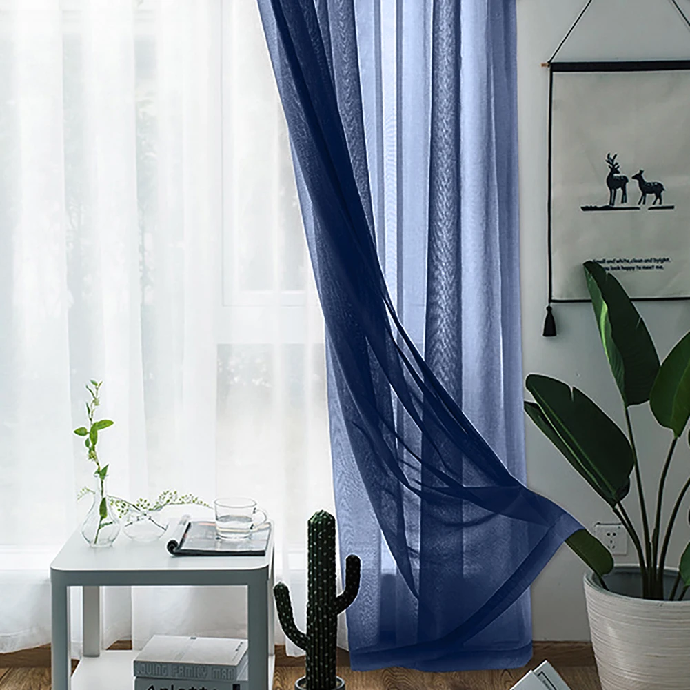 

Tulle Mesh Sheer Curtain Shutter Screening Yarn Voile Room Door Valance Drape Living Room The Bedroom Window Curtain