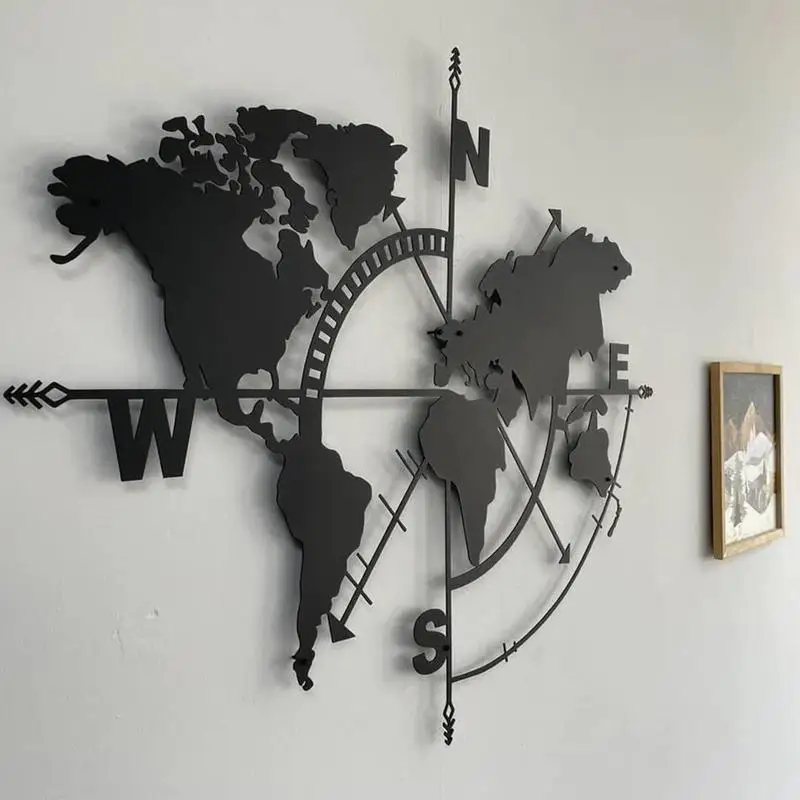 Metal World Map Wall Art Compass Design Wall Decor Hanging Art For Home Office School Classroom Living Room Bedroom Decorations
Metal World Map Wall Art Compass Design Wall Decor Hanging Art For Home Office School Classroom Living Room Bedroom Decorations