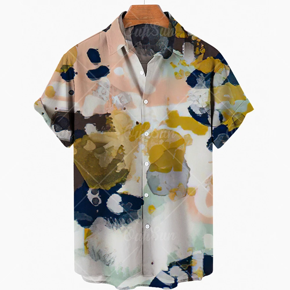 2023 Summer Men's Shirt Short Sleeve Retro 3D Color Halo Print Hawaiian Casual Men's Shirt Loose Top Urban Harajuku
2023 Summer Men's Shirt Short Sleeve Retro 3D Color Halo Print Hawaiian Casual Men's Shirt Loose Top Urban Harajuku